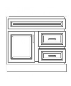 VSD36DR/WHS(36" Cabinet)